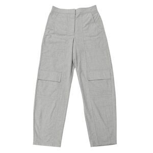 The Group Babaton Cargo Pant Womens 6 Light Gray High Rise Tapered Soft Fabric